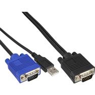 Câble KVM USB en ligne de 1,8 m pour commutateur KVM 19"