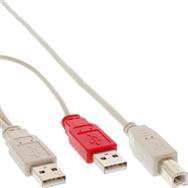 Câble USB 2.0 en Y InLine 2x Type A mâle/femelle