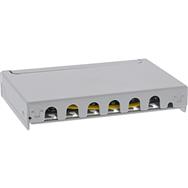 Panneau de brassage InLine Cat.6A 0,5U 6 ports - table/mur/rail - gris avec protection anti-poussière