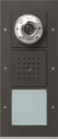 Station de porte apparente GIRA 1 poste anthracite 126967
