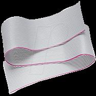Frei AWG 28-16G - Flachbandkabel AWG28. grau Rolle - 30 m