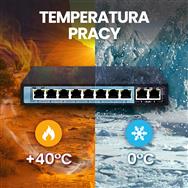 Commutateur PoE Extralink CERES 8x 100 Mbit/s 96 W