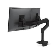 Bras double direct Ergotron série LX - Pince en C à montage par le haut, profil bas - Pince - 9,9 kg - 63,5 cm (25") - 100 x 100 mm - Réglage de la hauteur - Noir