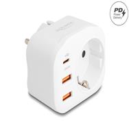 Prise de sécurité Delock avec sécurité enfant et chargeur USB PD 20 W