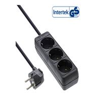 Bloc multiprises InLine - 3 prises avec contact de terre CEE 7/3 - noir - 5 m