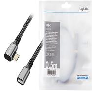 LogiLink CUA0110 - USB 10 Gb/s Kabel Stecker 90Ã‚Â° Typ C> Buchse - Cable - Digital