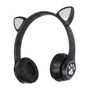 Casque audio sans fil noir avec oreilles de chat Extralink KIDS