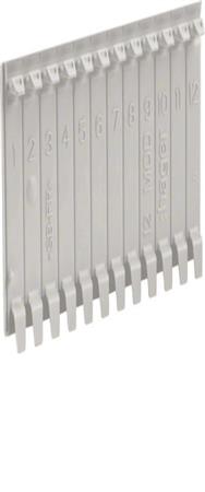 Bande de recouvrement Hager VZ413 RAL7035 6 modules