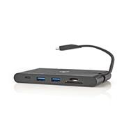 Nedis TCARFD200BK - USB 3.2 Gen 1 (3.1 Gen 1) Type-C - Black - MicroSD (TransFlash) - SD - 30 Hz - USB 3.2 Gen 1 (3.1 Gen 1) Type-C - Metal - Plastic
