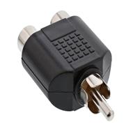 Adaptateur audio en ligne RCA mâle / 2x RCA femelle