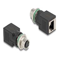 Adaptateur réseau Delock - 4 broches M12 (F) vers RJ-45 (F)