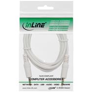 Câble audio stéréo 3,5 mm mâle/mâle en ligne - blanc/doré - 1,5 m