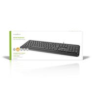 Nedis KBMU200BKND - Full-size (100%) - Wired - USB - Membrane - QWERTY - Black