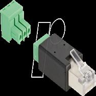 Connecteur réseau Delock - RJ-45 (F) vers bornier 3 broches détachable