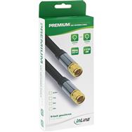 Câble SAT InLine Premium - 4x blindé - 2x F-mâle - >110dB - noir - 3m