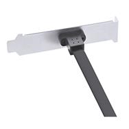 Support de connecteur PCI InLine - USB-C vers USB 3.2 panneau avant Key-A interne - 0,5 m