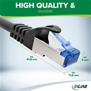 Câble de raccordement InLine - Cat.6A - S/FTP - TPE (LSZH) - CCA - noir - 1 m