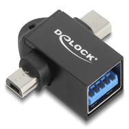 Adaptateur USB Delock - USB (F) vers USB-C 24 broches, Micro-USB Type B (M)