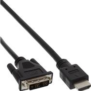 Câble HDMI-DVI InLine HDMI mâle / DVI mâle 18+1 noir 0,3 m