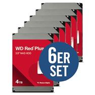 WD Red Plus Lot de 6 WD40EFPX - 4 To 5400 tr/min 256 Mo 3,5 pouces SATA 6 Gbit/s CMR