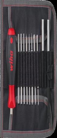 Wiha 44576 Jeu d'embouts 20 pièces - profil en T, rainure transversale, Pozidriv, Phillips