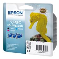 Epson Seahorse Multipack 3 couleurs T048C - Original - Encre pigmentée - Noir - Cyan - Magenta - Epson - Multipack - - Stylus Photo R200 - R220 - R300 - R320 - R340 - RX500 - RX600 - RX620 - RX640