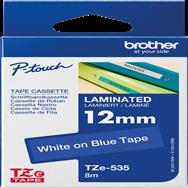 Brother TZe-535 Blanc sur Bleu