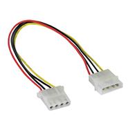 Câble d'alimentation interne en Y InLine 1x Molex 5,25" / 2x disquette 3,5" 0,20 m