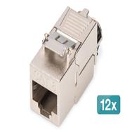 DIGITUS CAT 8.1 Keystone module, shielded, tool-free mounting connection - 12 pcs.