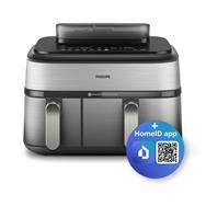 Philips Airfryer NA555 00 Dual Basket 9L silver NA555/00