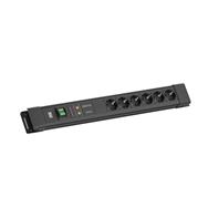 Bachmann CONNECTUS 6xCEE7/3 1xGVS 1xSchalter 2.0m CEE7/7 Schwarz