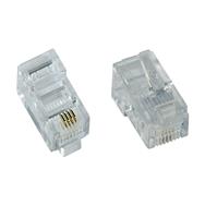 Fiche modulaire en ligne 8P4C RJ45 pour sertissage sur câble ruban RNIS 100 pièces