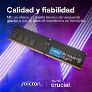 Crucial CT16G64C52CU5 RAM Memory DDR5 modulo GB DIMM 288-PIN 3200