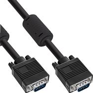 Câble S-VGA InLine 15HD mâle/mâle noir 1 m