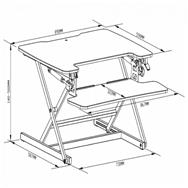 Hannspree Height Adjustable Desktop Workstation Black