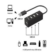 Hub USB 2.0 4 ports Equip, noir