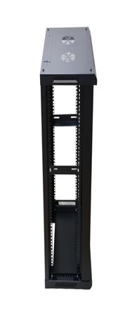 Extralink szafa wisz 19\" 15U 450mm d szklane czarna - Rack mural - 15U - 120 kg - Serrure à clé - Rails pour rack - Noir