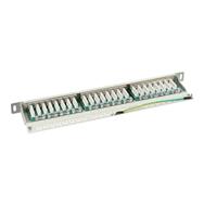 Panneau de brassage en ligne Cat.6 24 ports 19" 0,5U gris clair RAL7035