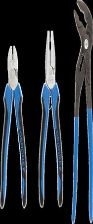 Jeu de pinces Gedore S 8393, 3 pièces, bleu/noir