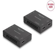 Kit d'extension HDMI Delock sur câble Cat.6 4K 60 Hz - Ensemble câble/adaptateur - Numérique/Affichage/Vidéo