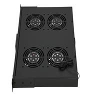 Extralink Panneau de ventilation 1U 19" avec 4 ventilateurs et thermostat