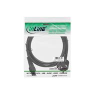 Câble d'alimentation InLine Type F pour ordinateur portable, fiche allemande « Mickey Mouse », noir, 2 m