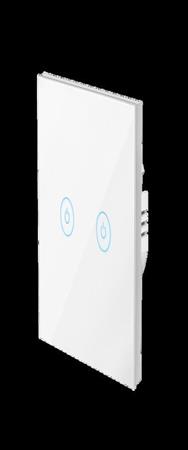 Interrupteur mural à 2 groupes Wi-Fi pour maison intelligente LogiLink