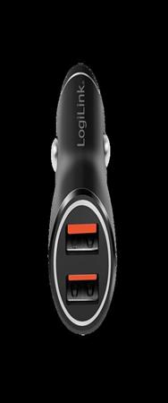 Chargeur de voiture LogiLink double USB-A 10,5 W noir