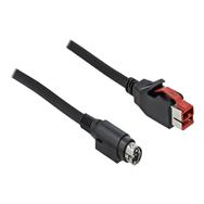 Câble Delock PoweredUSB - USB PlusPower (24 V) (M) vers Power mini-DIN (M)