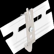 Support de rail DIN Delock - avec 2 trous de fixation et vis de fixation autotaraudeuse T3