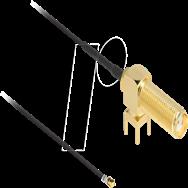 Câble d'antenne Delock - SMA (R) 90° PCB vers MHF 4L (P)