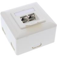 Boîtier de prise murale InLine Cat.6A 2x RJ45