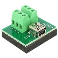 Delock 65518, Mini USB, 6 broches, noir, vert