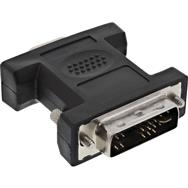 Adaptateur DVI-A en ligne DVI 12+5 mâle / VGA 15 HD / S-VGA femelle